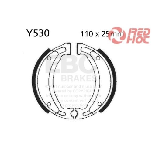 EBC Y530 Premium Aramid dobfék betét garnitúra (egy fékdobhoz)