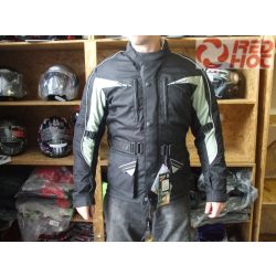   Roleff, RO 10003 motoros kabát protektorral  kivehető thermo béléssel fekete/ezüst